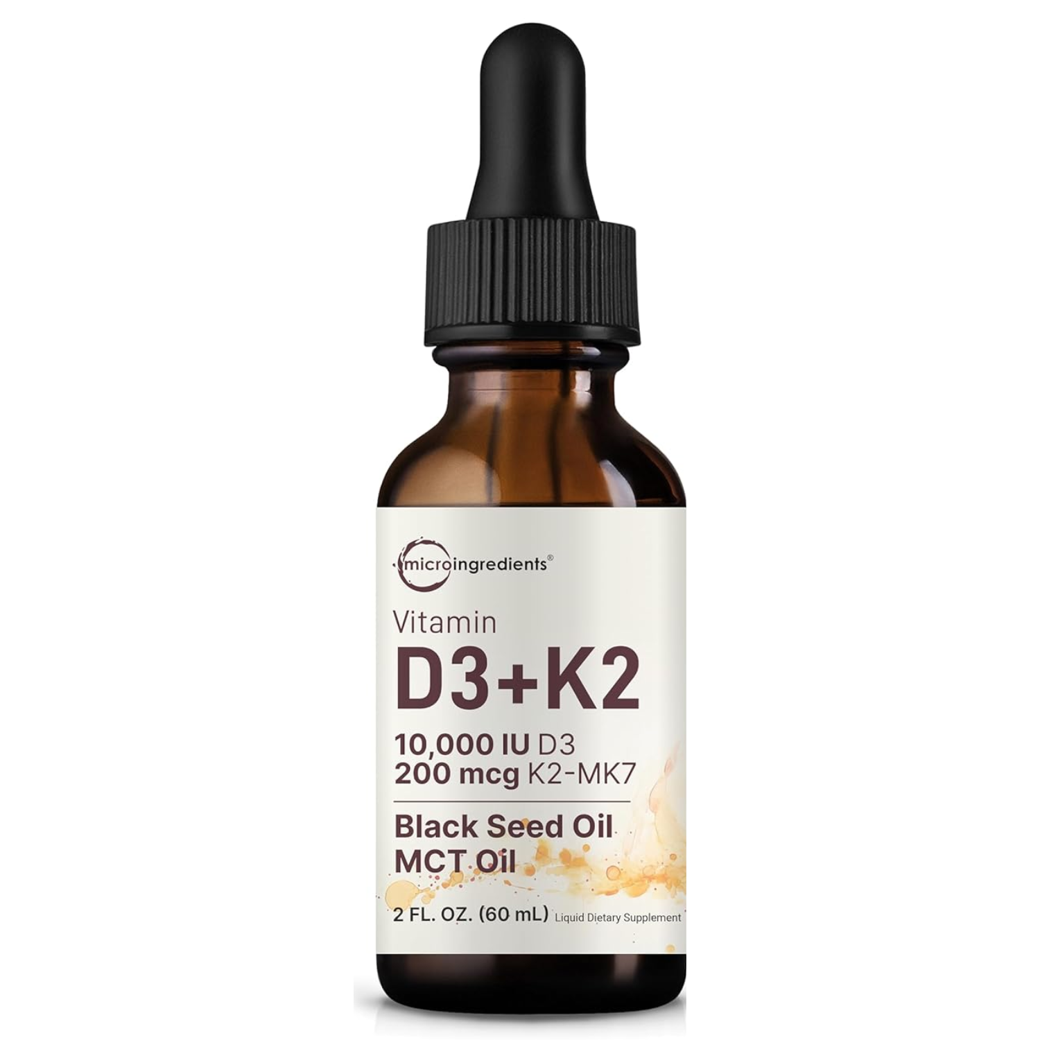 D3 K2 10000 IU 200 MCG CON BLACK SEED OIL Y MTC OIL MICROINGREDIENTS 60 ML NO GMO