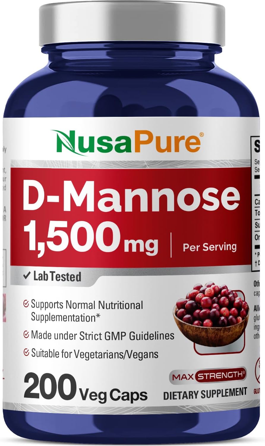 D MANOSA NUSAPURE 1,500 MG 200 CAPSULAS