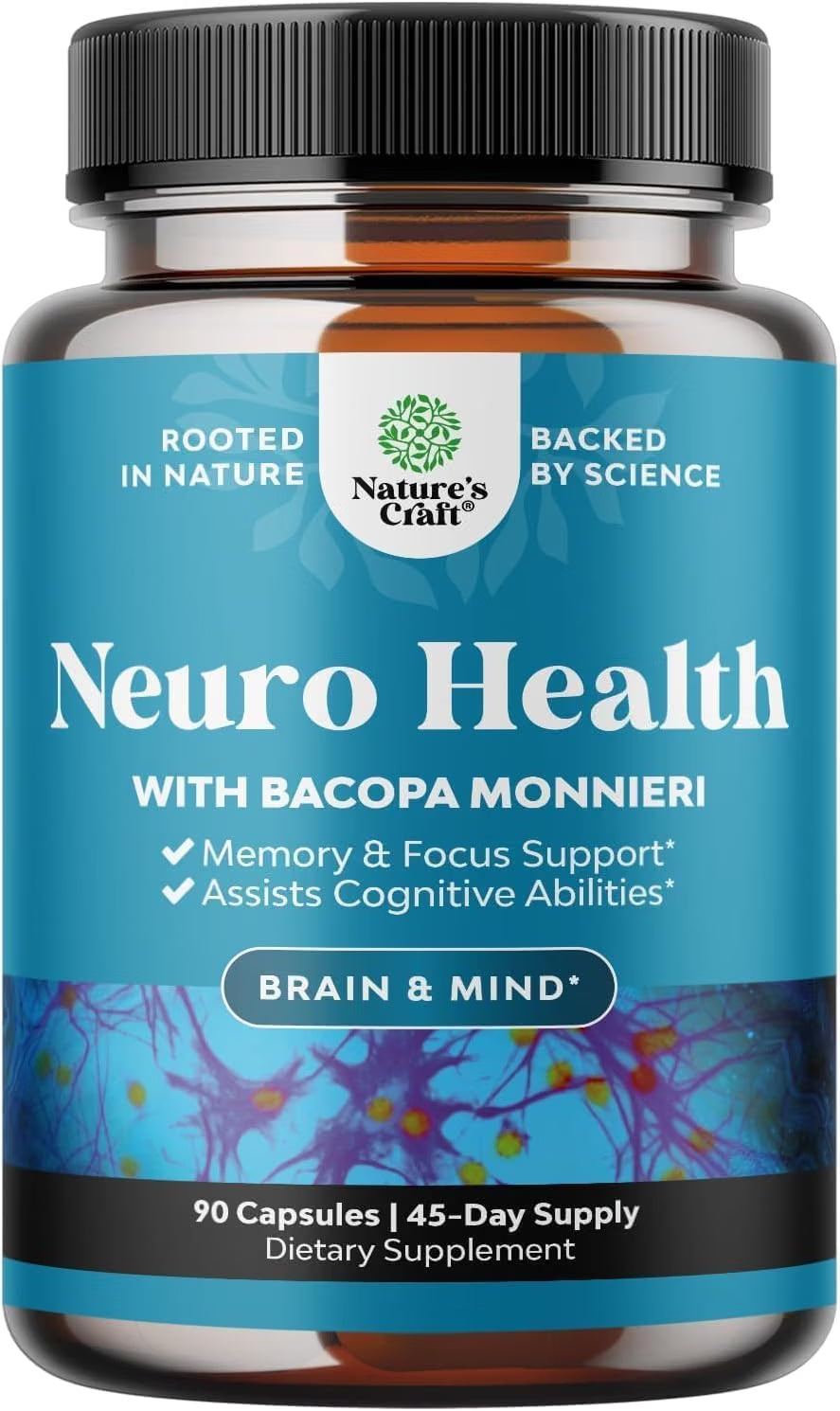 NEURO HEALTH 1003 MG (VITAMINA A 122 MCG CON VITAMINA B6 12 MG Y VITAMINA C 125 MG) 90 CAPSULAS NATURES CRAFT