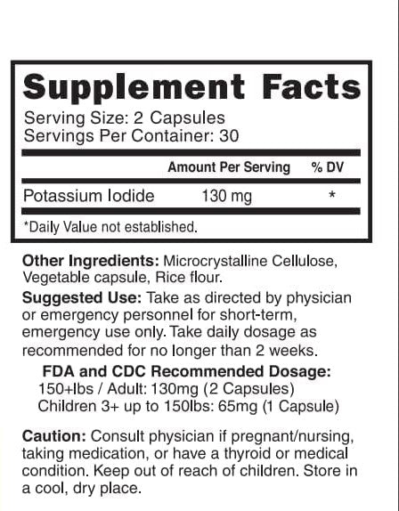 YODURO DE POTASIO 130 MG 140 TABLETAS NATURE´S FUSIONS