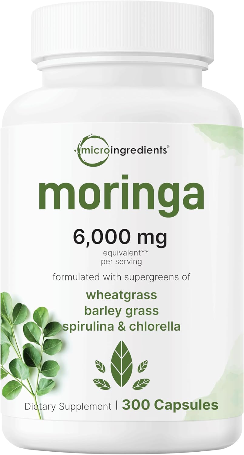 MORINGA 6000 MG MICROINGREDIENTS 300 CAPSULAS NO GMO
