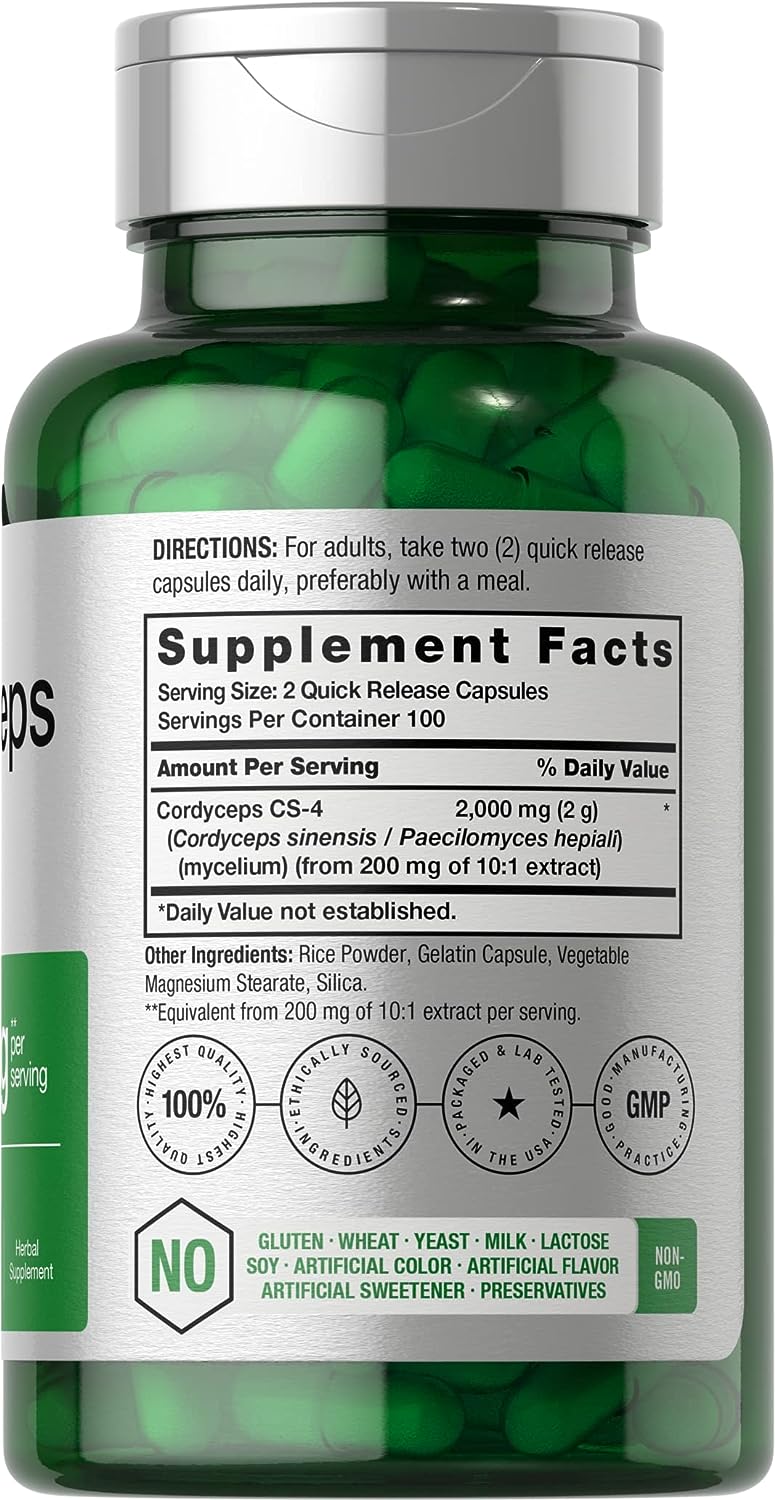 CORDYCEPS CS-4 HORBAACH 2000 MG 200 CAPSULAS