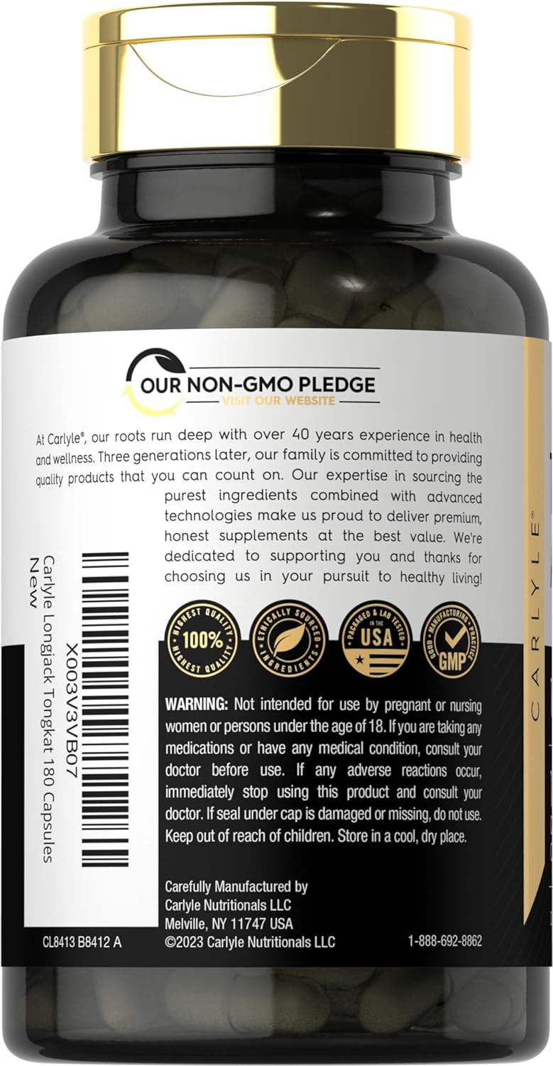 TONGKAT ALI CARLYLE 1600 MG 180 CAPSULAS