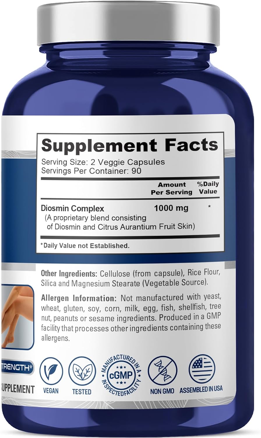 DIOSIMIN COMPLEX 1000 MG NUSAPURE 180 CAPSULAS VEGETALES NO GMO VEGANO