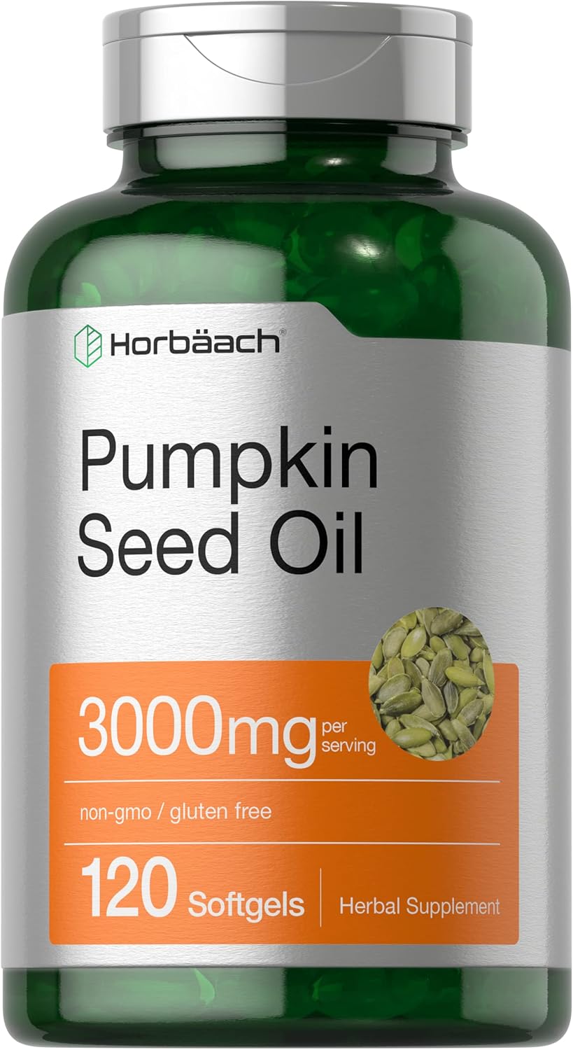 SEMILLA DE CALABAZA 3000 MG HORBAACH 120 CAPSULAS BLANDAS NO GMO SIN GLUTEN