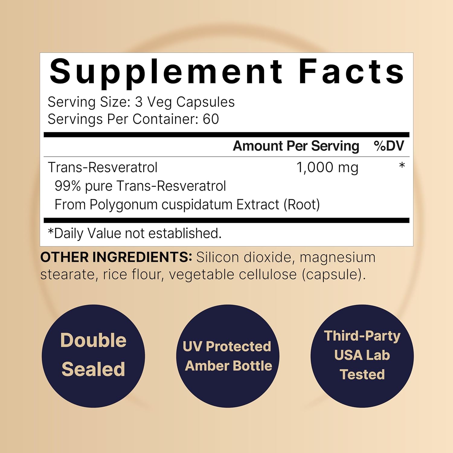 RESVERATROL NATUREBELL 1000 MG 180 CAPSULAS