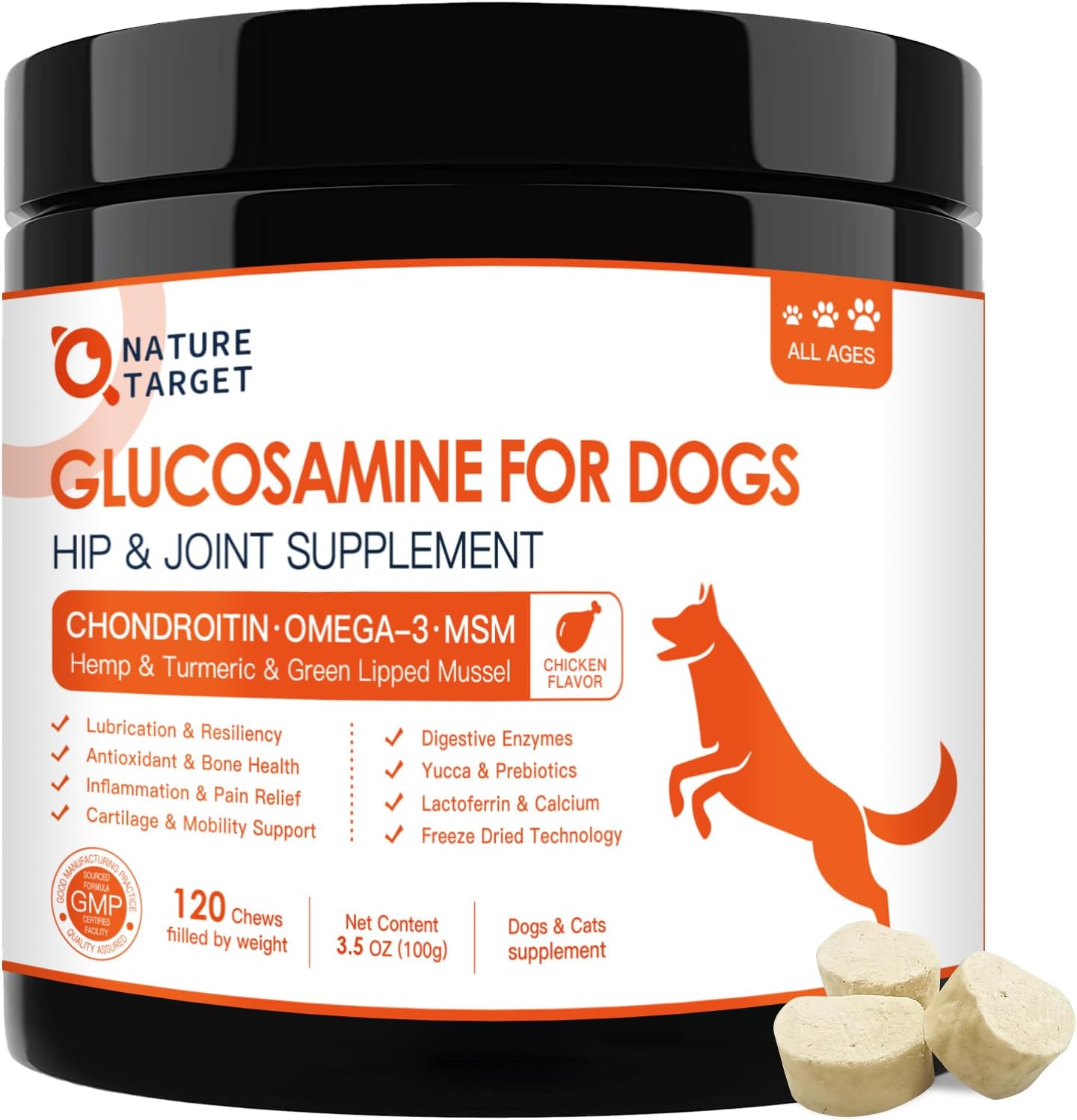 GLUCOSAMINA PARA PERROS 120 PREMIOS GLUCOSAMINE FOR DOGS