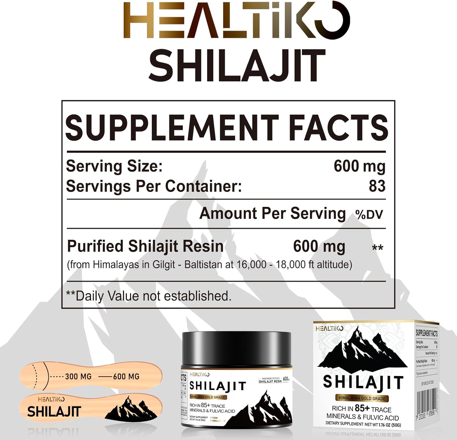 SHILAJIT 600 MG 50 GR GEL HEOALTIK