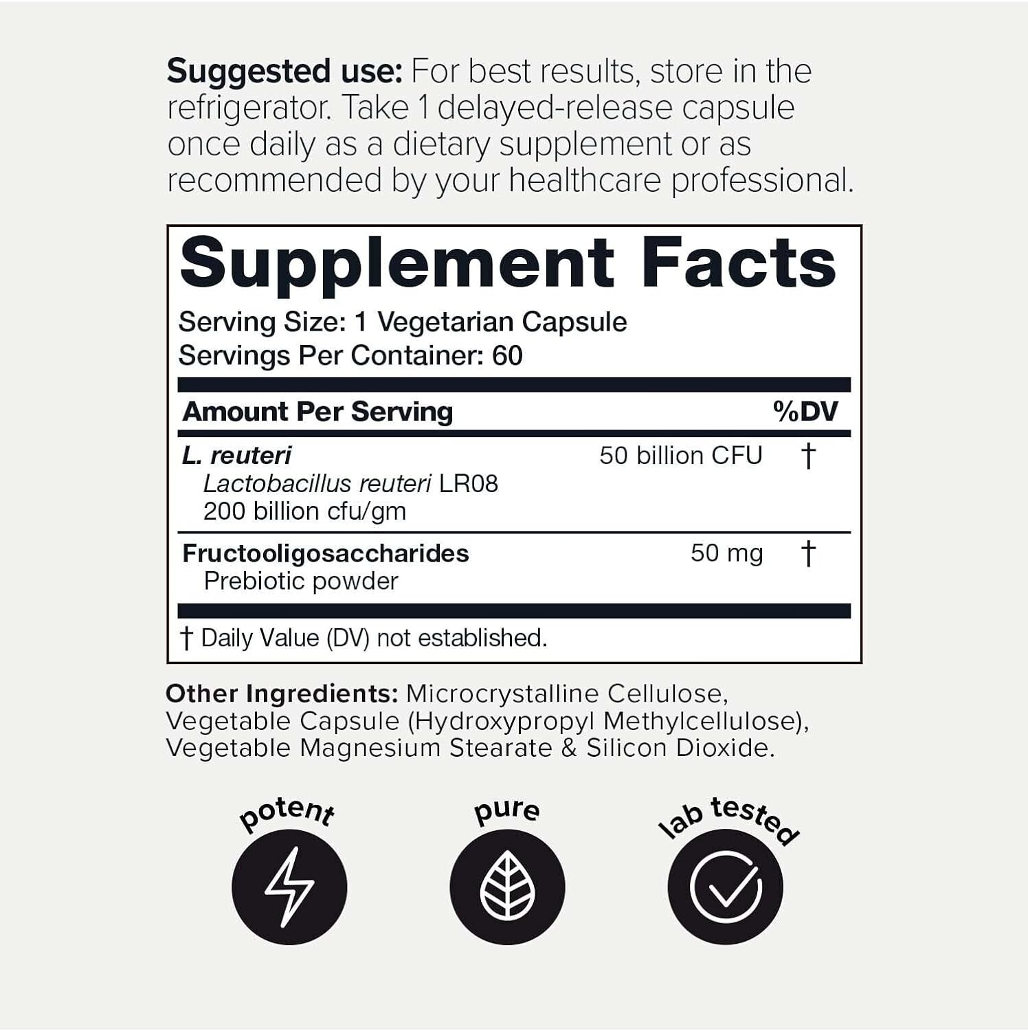 LACTOBACILLUS REUTERI 50 BILLON CFU 60 CAPSULAS TONIIQ