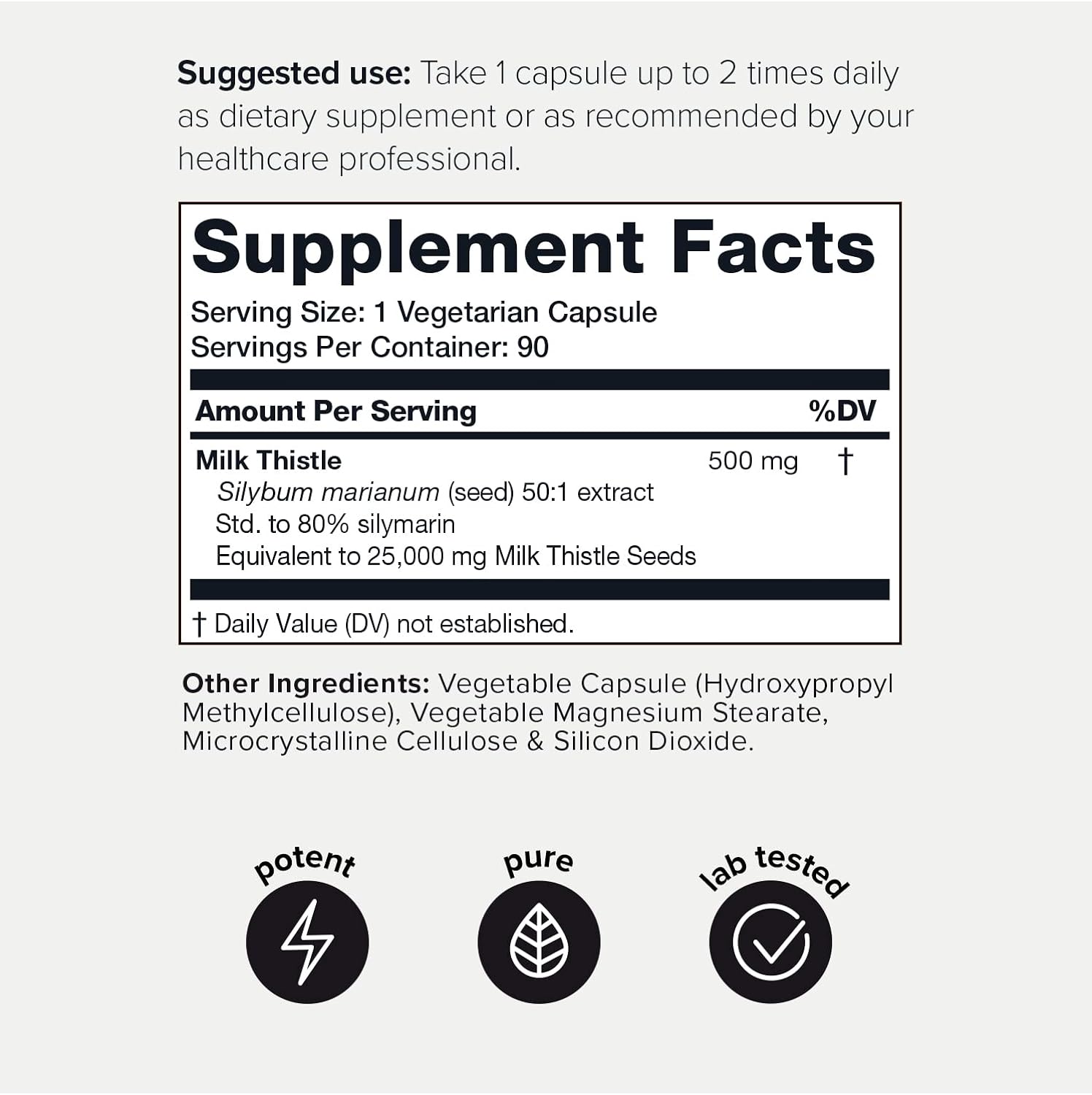 CARDO MARIANO 500 MG 90 CÁPSULAS TONIIQ MILK THISTLE