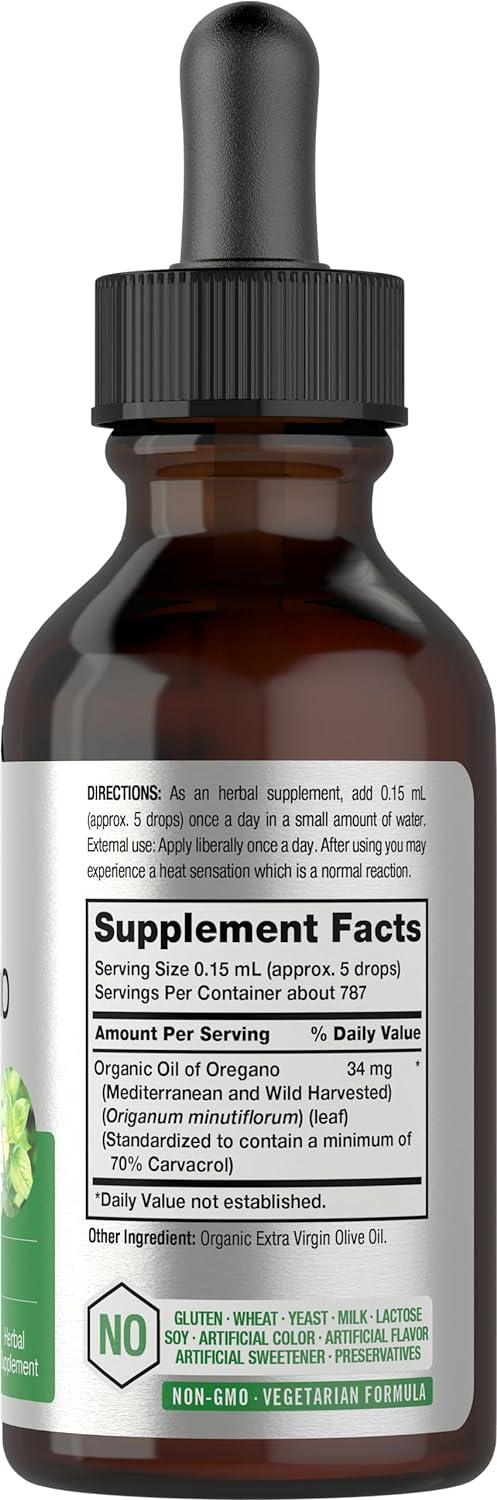 ACEITE DE OREGANO HORBAACH 34 MG 118 ML SIN GMO VEGANO