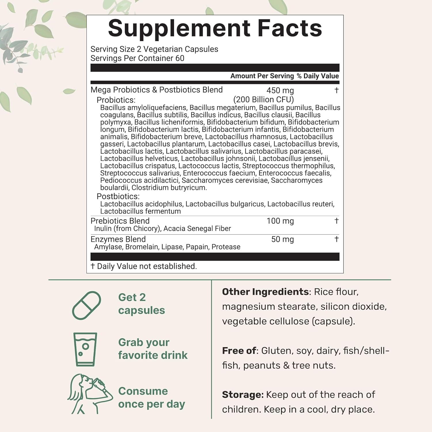 PROBIOTICOS 40 CEPAS 200 BILLONES CFU MICROINGREDIENTS 120 CAPSULAS VEGETALES NO GMO