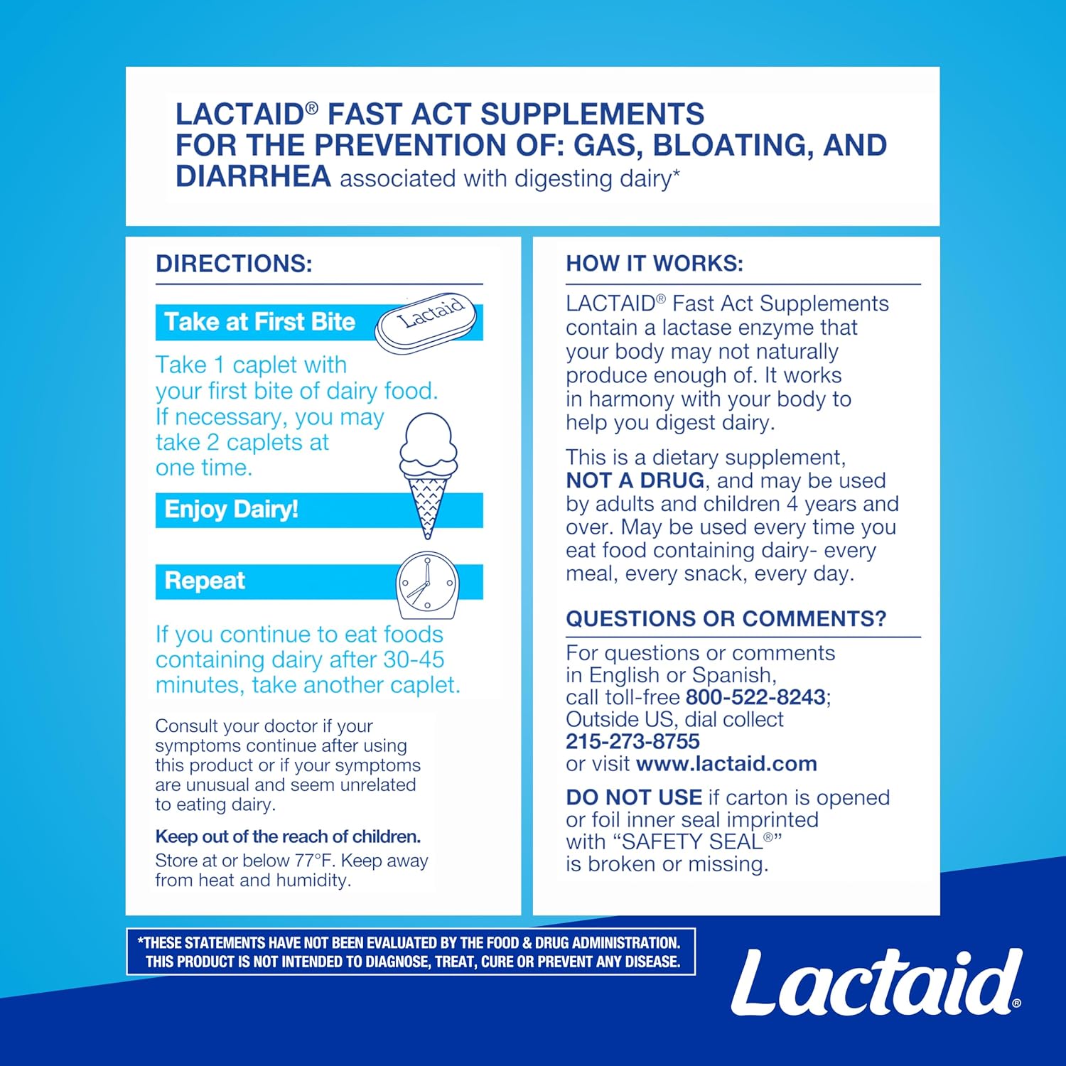 LACTAID 96 CAPSULAS FAST ACT