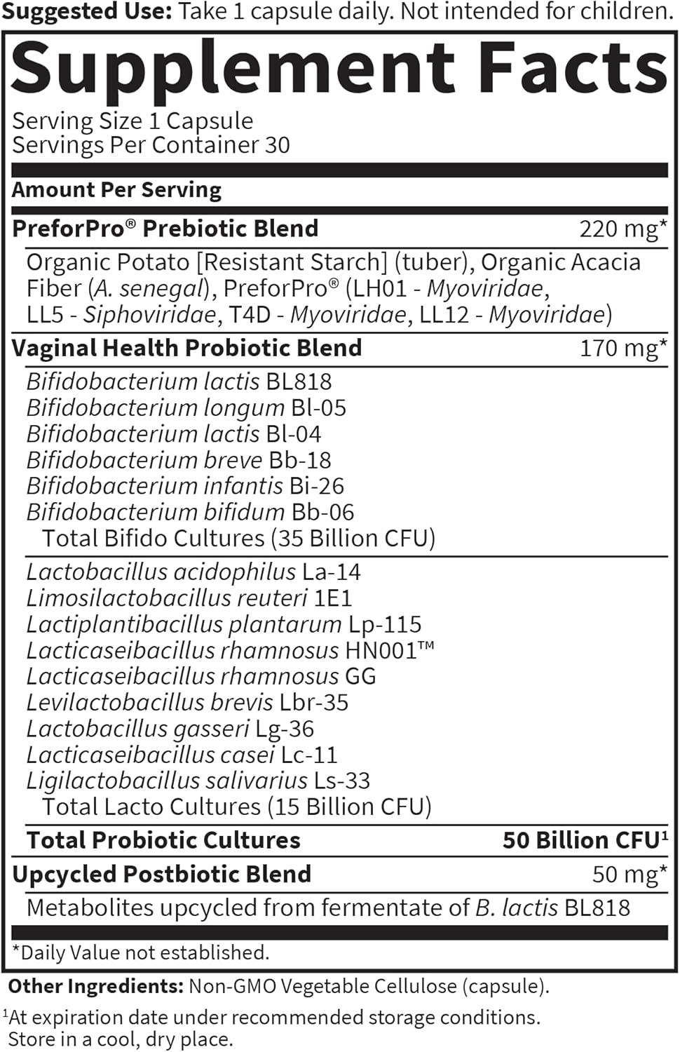 PROBIOTICOS PARA MUJER 50 BILLONES 15 CEPAS GARDEN OF LIFE 30 CAPSULAS VEGETALES NO GMO VEGANO