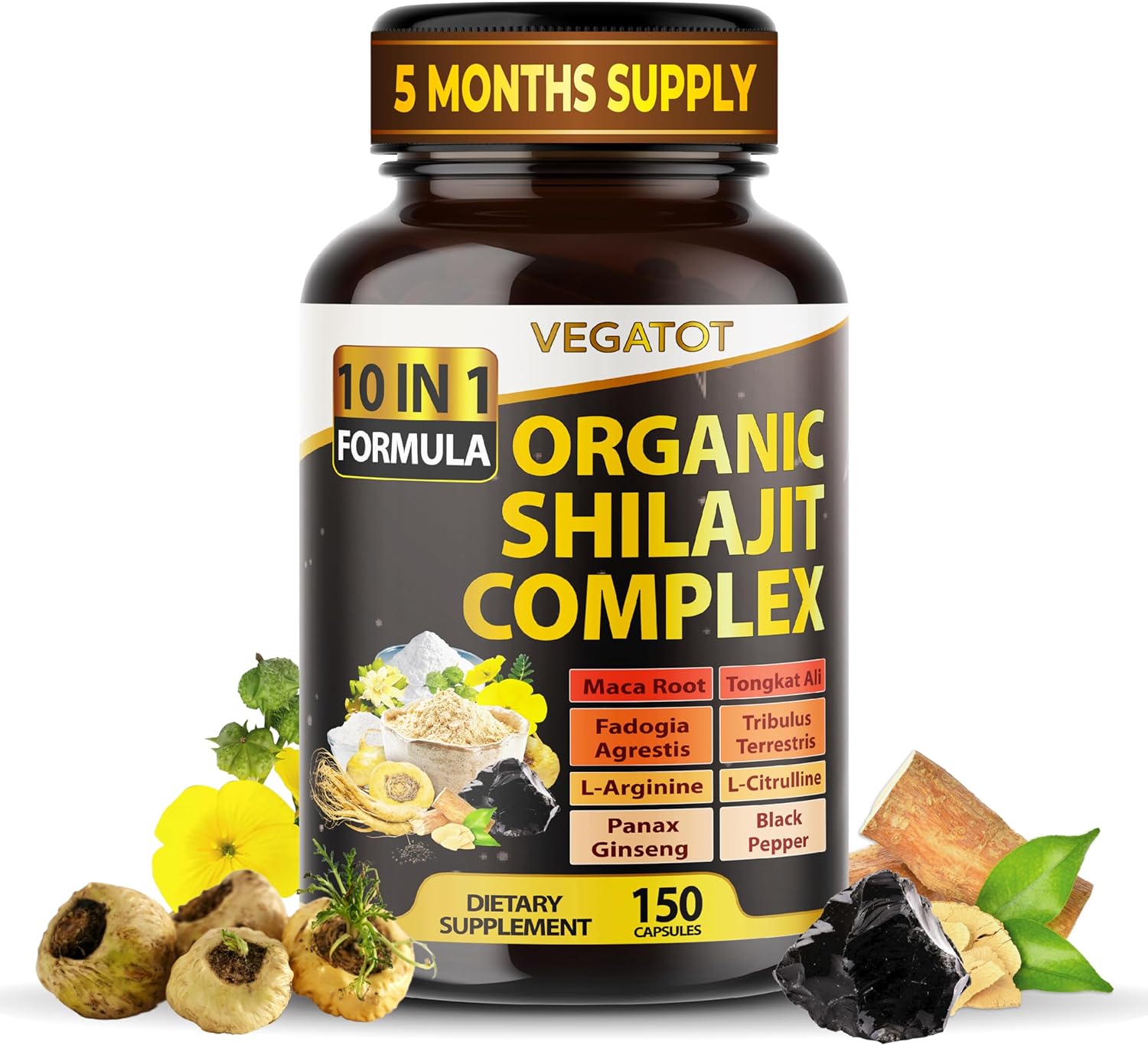 Integratore Shilajit Himalayano 10.000 Mg, Capsule Con 85 - Foto 4