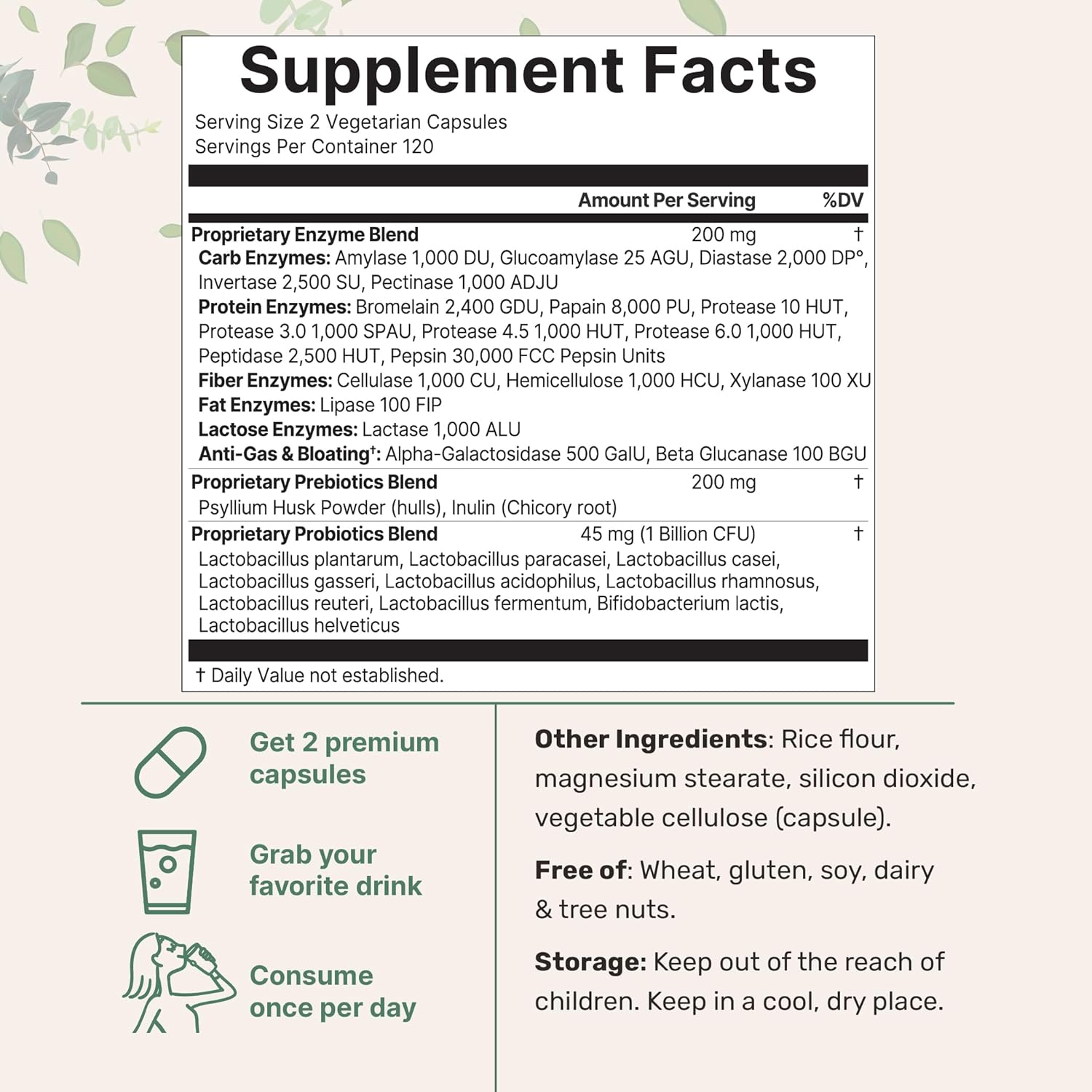 SUPER ENZIMAS 20 TIPOS CON PROBIOTICOS Y PREBIOTICOS MICROINGREDIENTS 240 CAPSULAS VEGETALES NO GMO