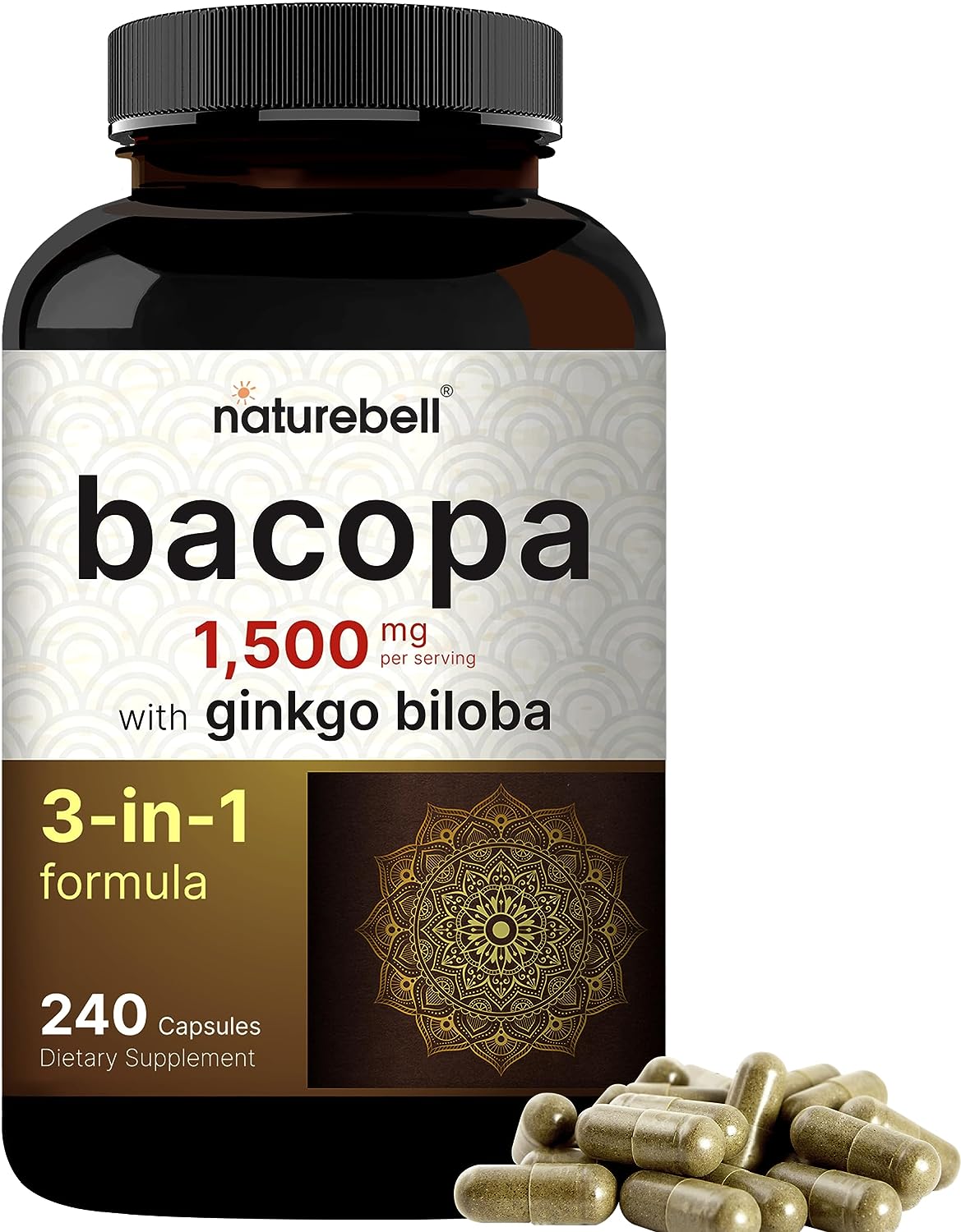 Bacopa Monnieri Ginkgo Biloba And Huperzine A BACOPA MONNIERI NATUREBELL 1,500 MG CON GINGKO BILOBA 20 MG 240 CAPSUL