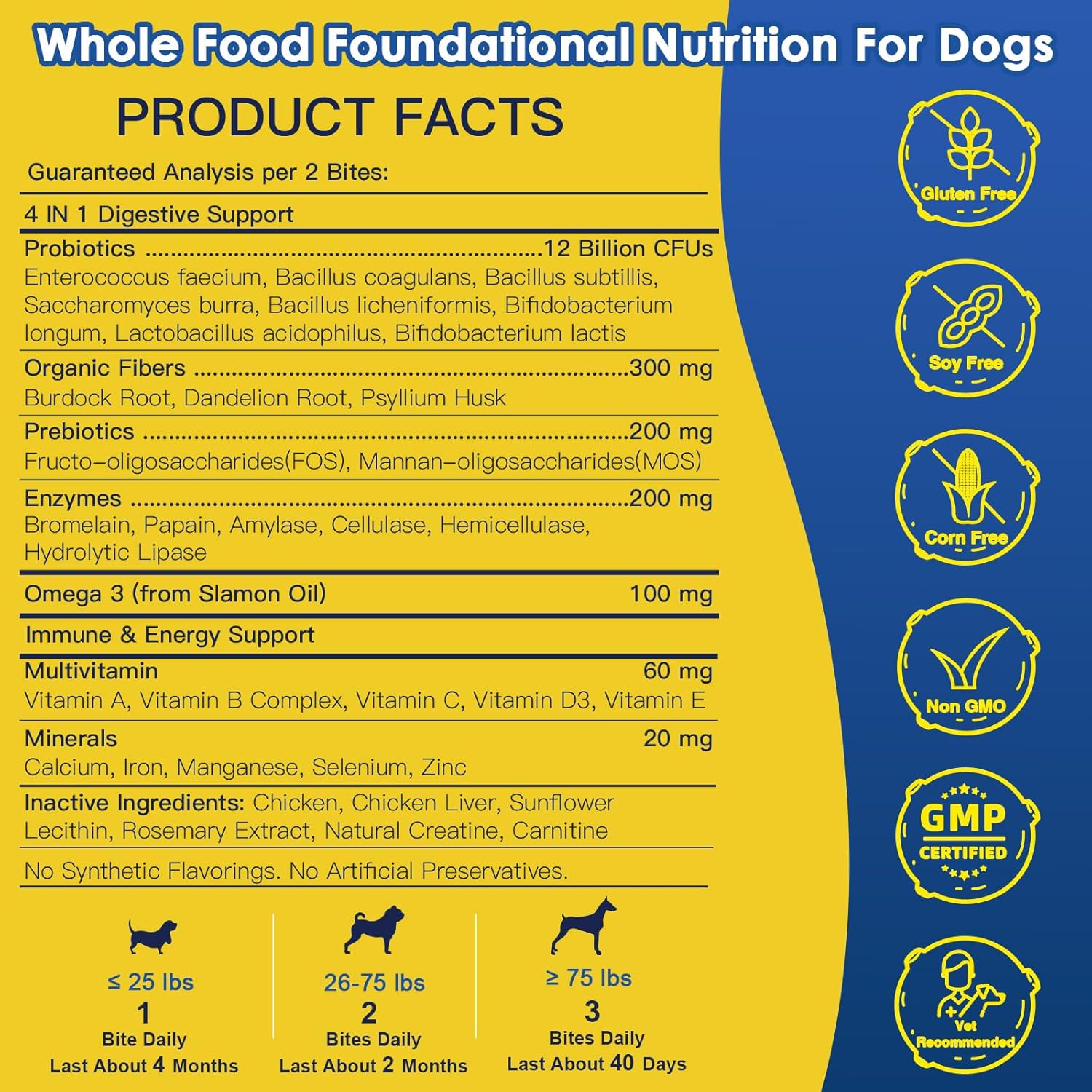 PROBIOTICS PARA PERRO CON OMEGA 3, ENZIMAS Y FIBRA METAPETS 120 MASTICABLES
