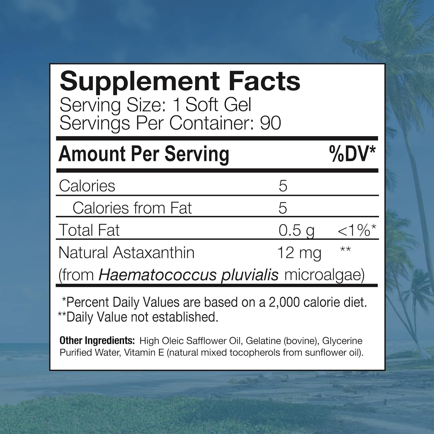 ASTAXANTINA 12 MG 90 CAPSULAS BLANDAS SIN GLUTEN BIOASTIN