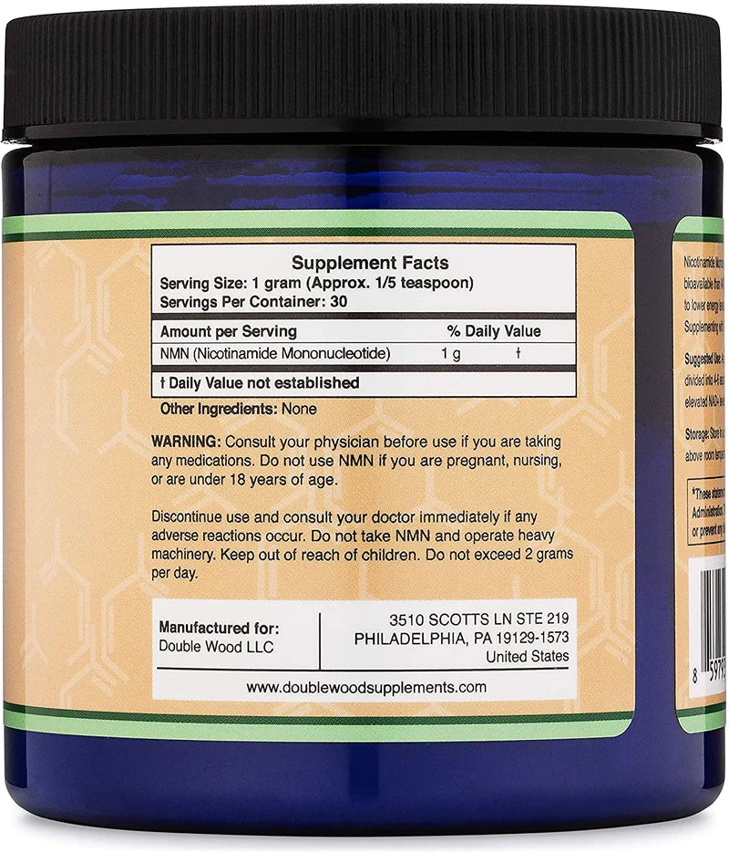 NMN MONONUCLEÓTIDO DE NICOTINAMIDA DOUBLE WOOD POLVO 30 GR