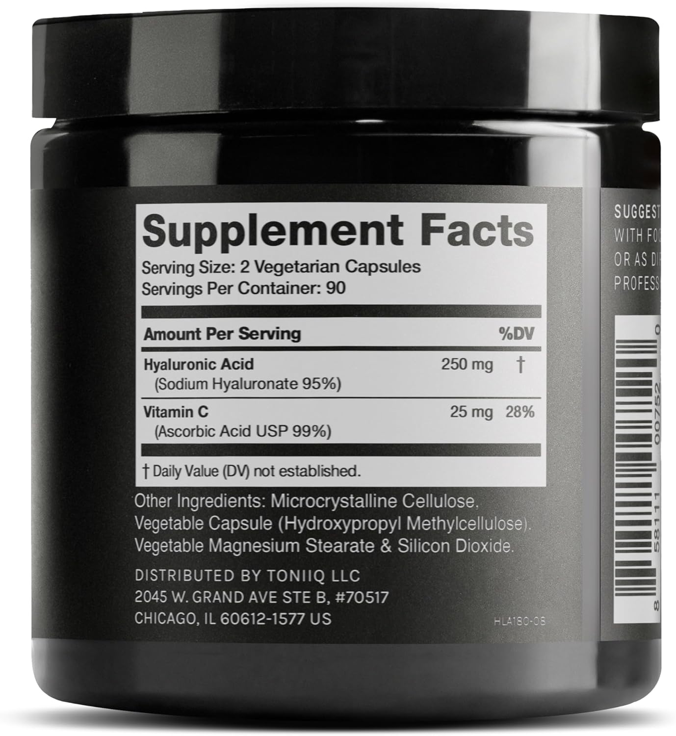 ACIDO HIALURONICO 250 MG 180 CAPSULAS TONIIQ