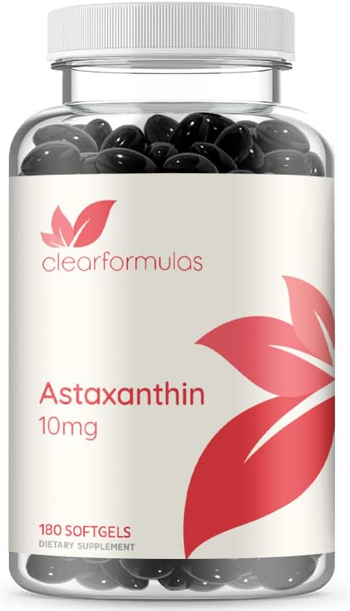 ASTAXANTINA 10 MG 180 CAPSULAS NO GMO CLEARFORMULAS