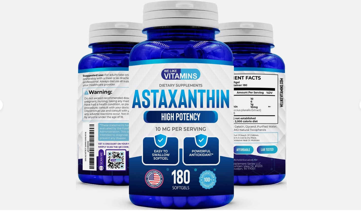 ASTAXANTINA 10 MG 180 CAPSULAS BLANDAS NO GMO WE LIKE VITAMINS