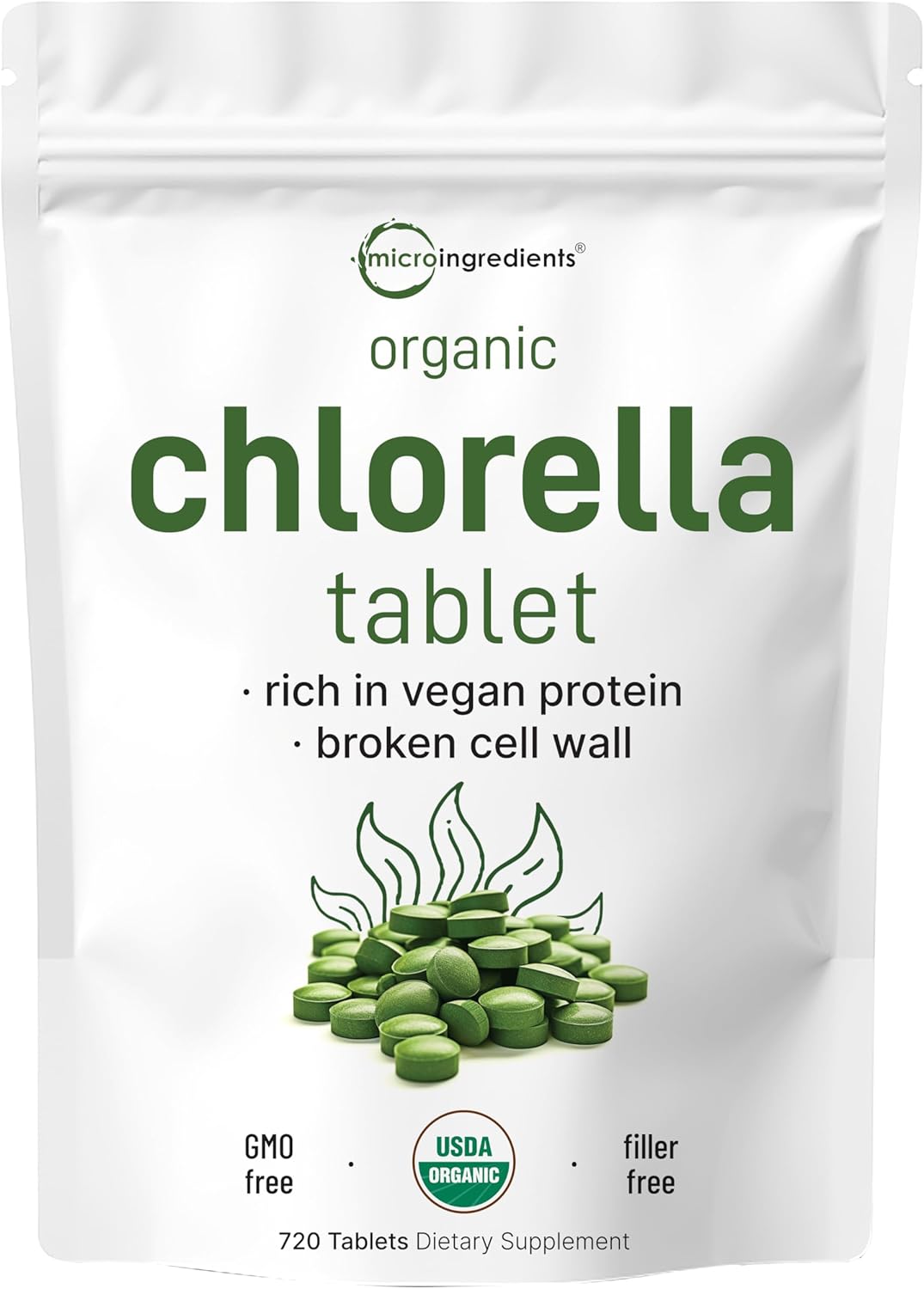 CLORELLA ORGANICA MICROINGREDIENTS 500 MG 720 TABLETAS SIN GMO