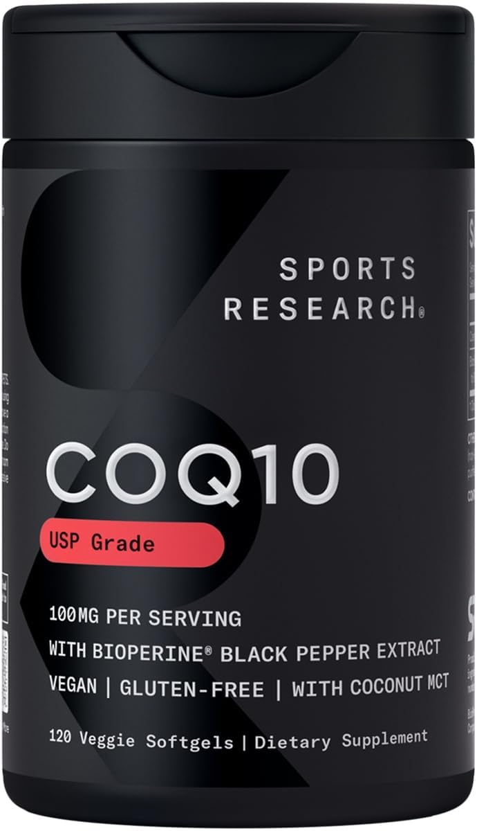 COENZIMA Q10 100 MG UBIQUINOL COQ10 120 CAPSULAS BLANDAS VEGANO SPORTS RESEARCH