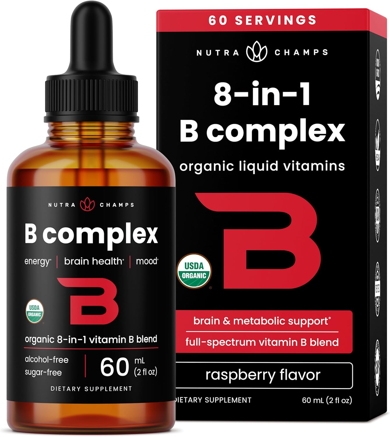 COMPLEJO B 60 ML 60 SERVICIOS SIN GMO VEGANO NUTRACHAMPS