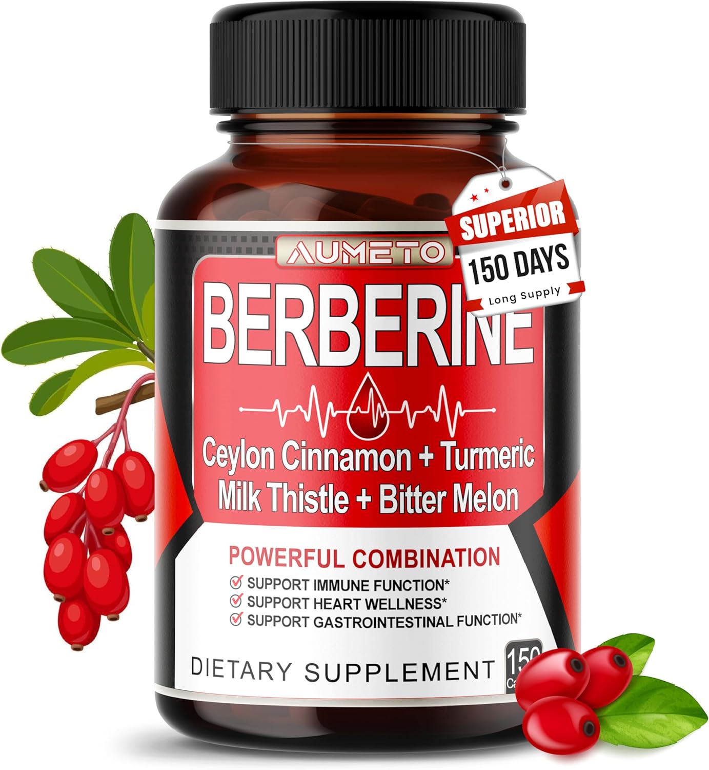 COMPLEJO DE BERBERINA 13,100 MG  AUMETO 150 CAPSULAS NO GMO