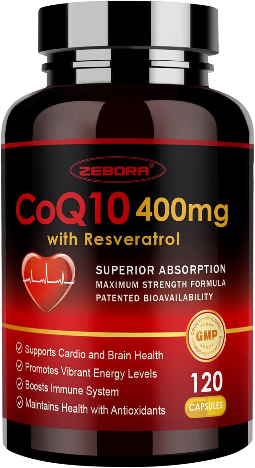 COQ10 CON RESVERATROL 400 MG ZEBORA 120 CAPSULAS VEGETALES NO GMO