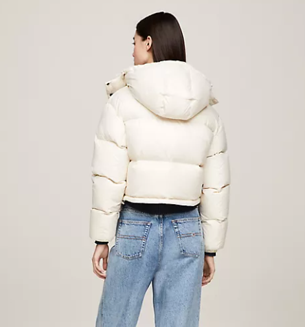Alaska Glossy Cropped Puffer Jacket