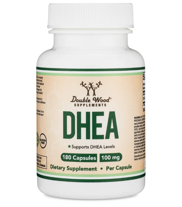 DHEA DOUBLE WOOD 100 MG 180 CÁPSULAS NO GMO