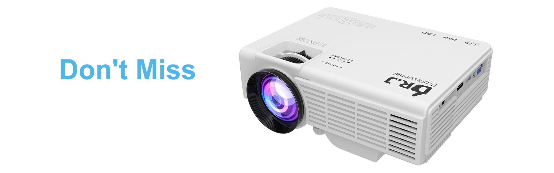 DR.J Professional 7500 Lumens offers Mini Projector with 100