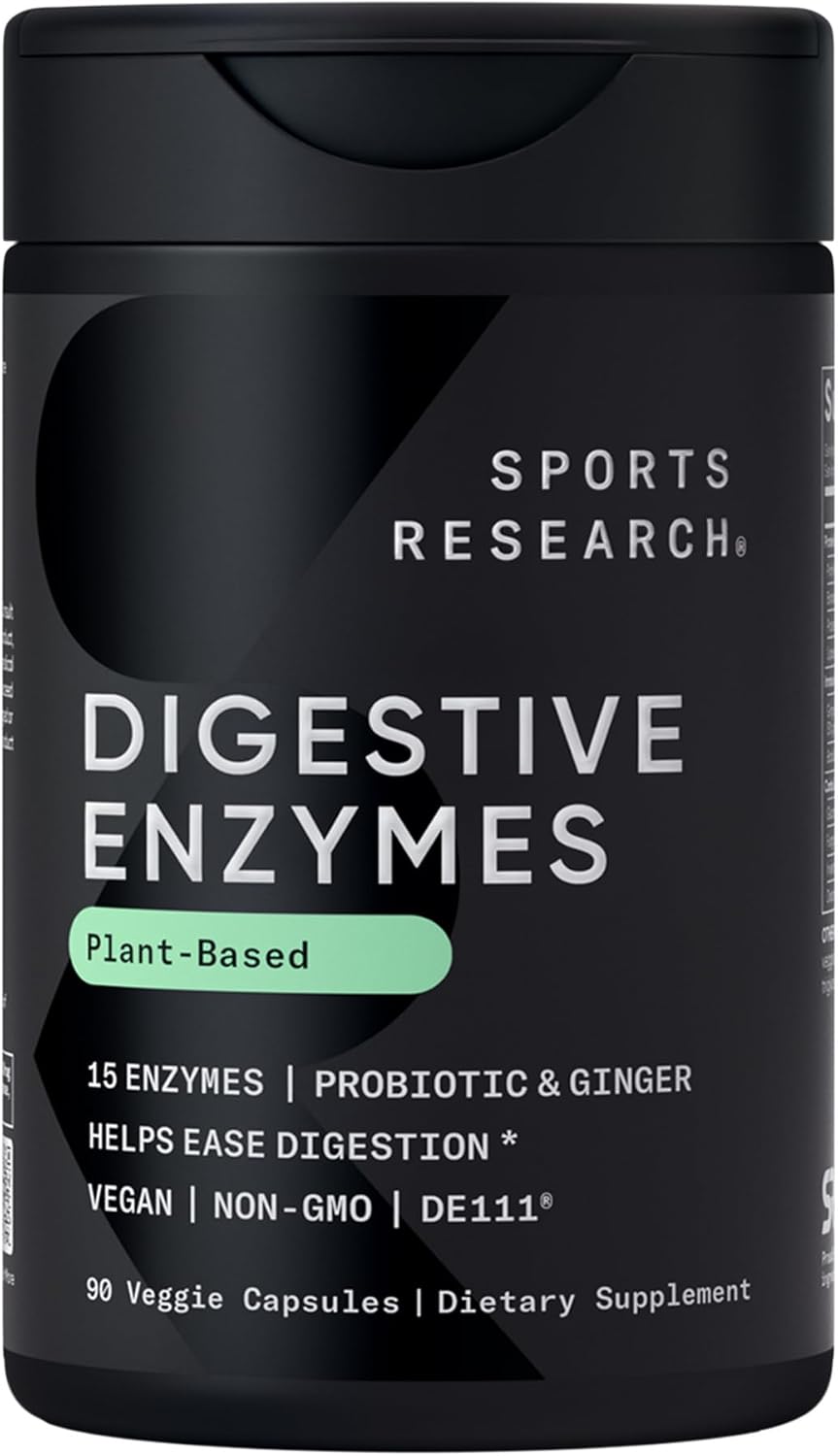 ENZIMAS DIGESTIVAS 15 TIPOS DE ENZYMAS 90 CAPSULAS SPORTS RESEARCH