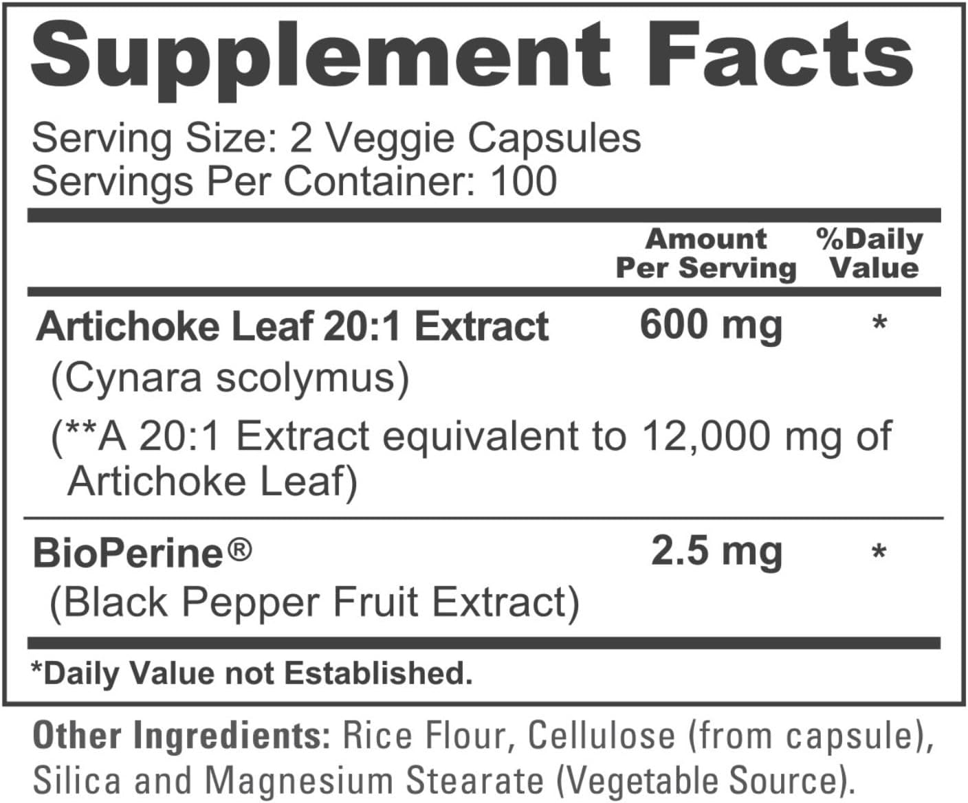 EXTRACTO DE ALCACHOFA 12,000 MG 200 CAPSULAS NUSAPURE