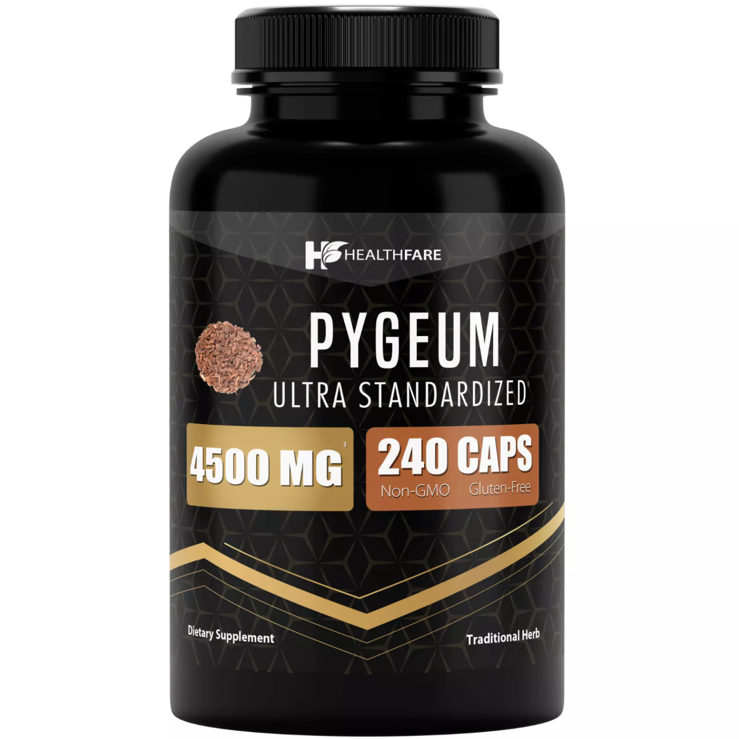 PYGEUM 4500 MG HEALTHFARE 240 CAPSULAS NO GMO APOYO PROSTATA