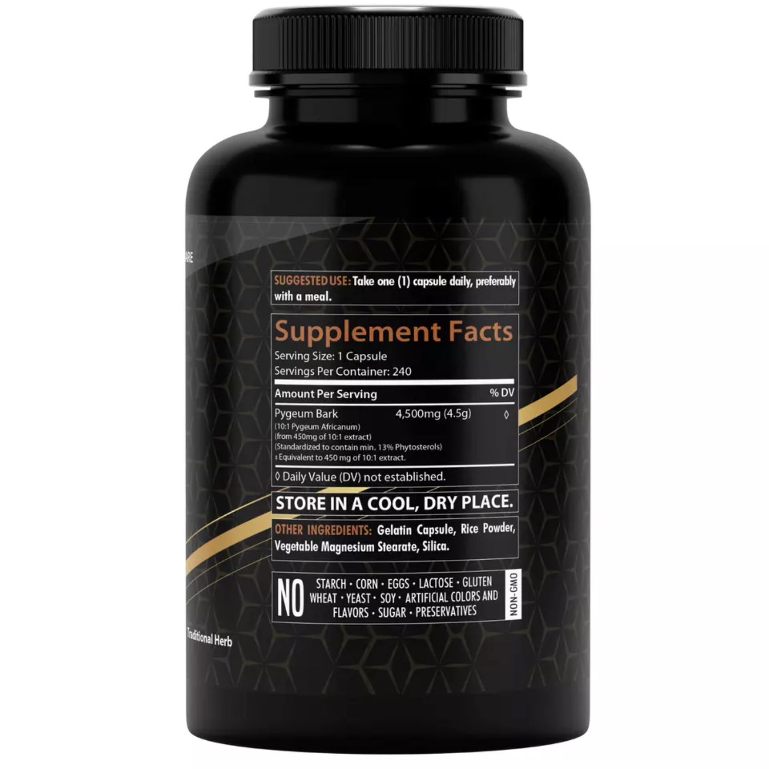 PYGEUM 4500 MG HEALTHFARE 240 CAPSULAS NO GMO APOYO PROSTATA