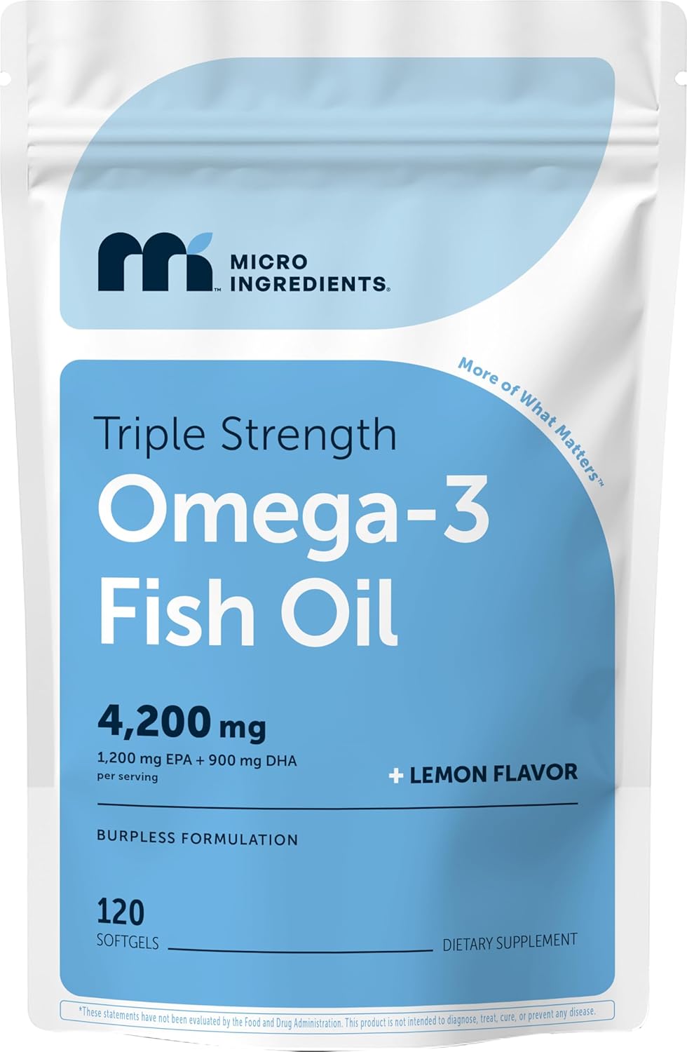 FISH OIL OMEGA 3 4,200 MG EPA 1,200 MG DHA 900 MG MICROINGREDIENTS 120 CAPSULAS BLANDAS NO GMO