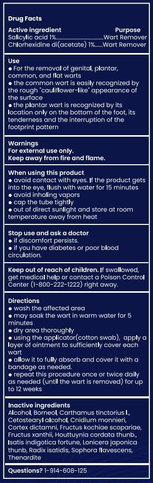 GENITAL WART REMOVER ELIMINADOR DE VERRUGAS EN GEL 20GR DCSILY