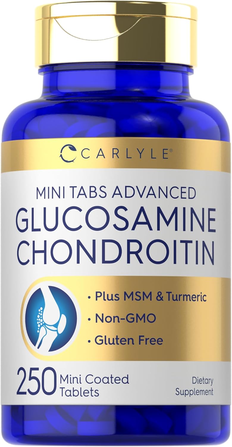 GLUCOSAMINA CHONDROITINA CARLYLE 1,772 MG 250 MINI TABLETAS NO GMO GLUCOSAMINE CHONDROITIN