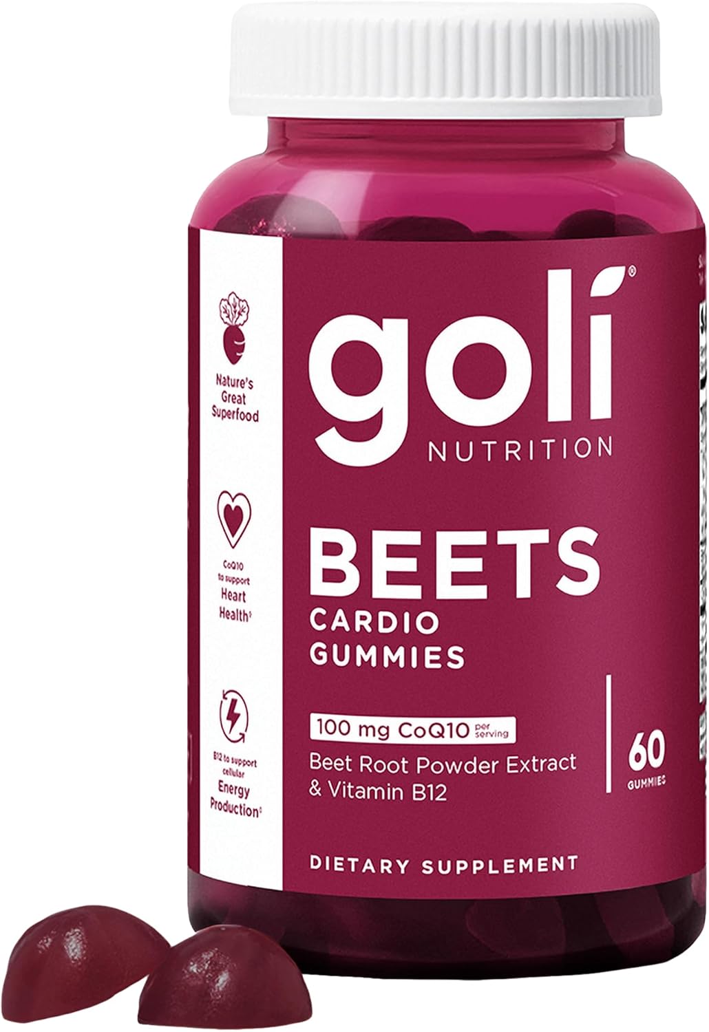 GOMITAS DE REMOLACHA 60 GOMITAS GOLI NUTRITION NO GMO VEGANO