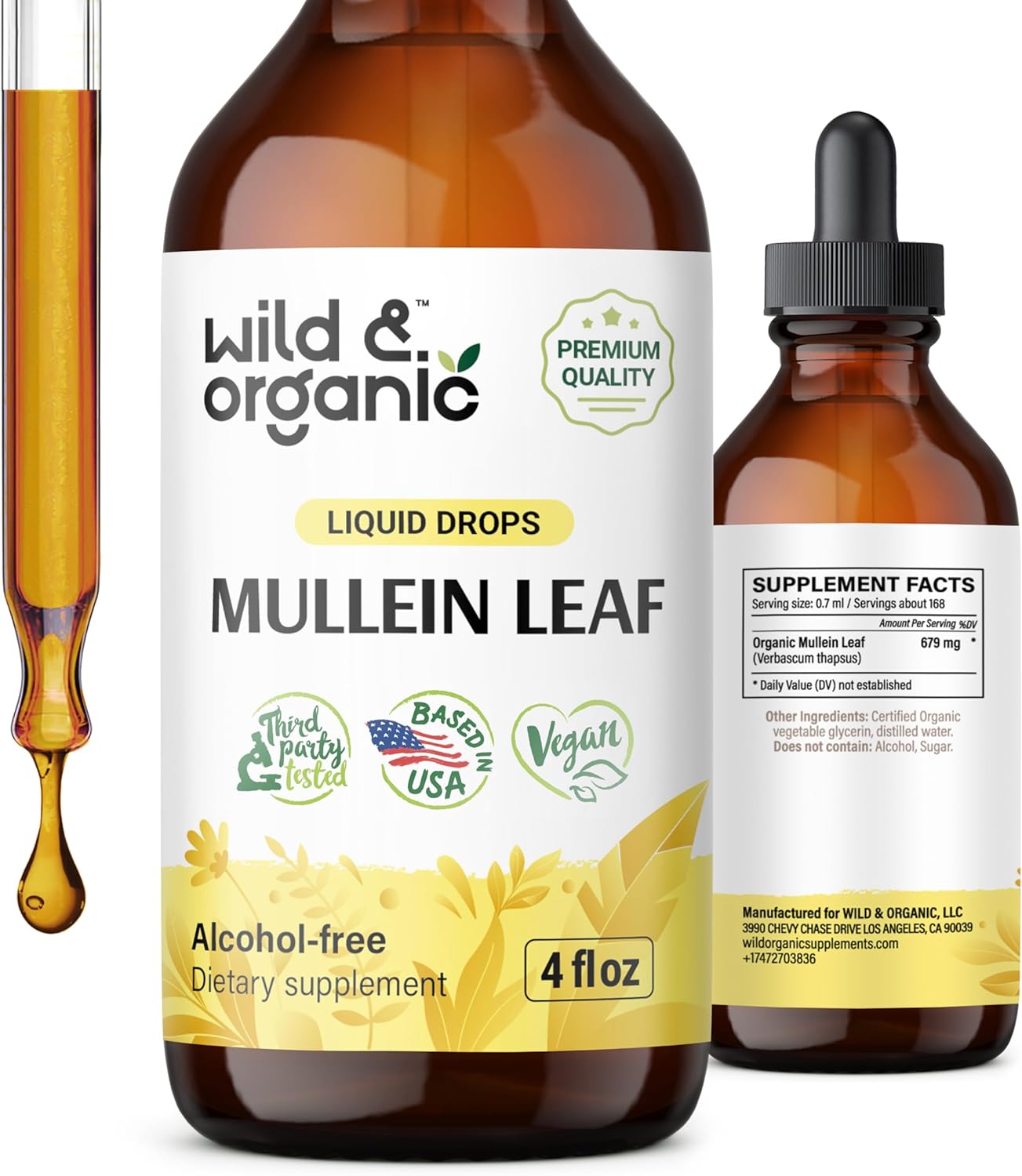 HOJA DE GORDOBOLO 679 MG WILD ORGANIC 4FLOZ LIQUIDO VEGANO NO GMO