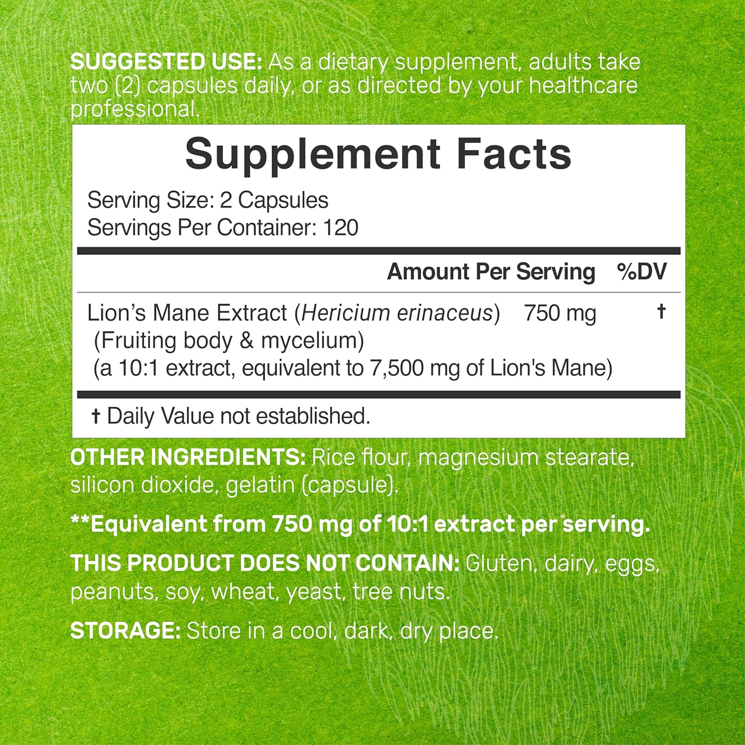 HONGO MELENA DE LEON 7,500 MG 240 CAPSULAS DEAL