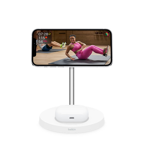 Belkin BOOST CHARGE PRO 2-in-1 Wireless Charger Stand with MagSafe