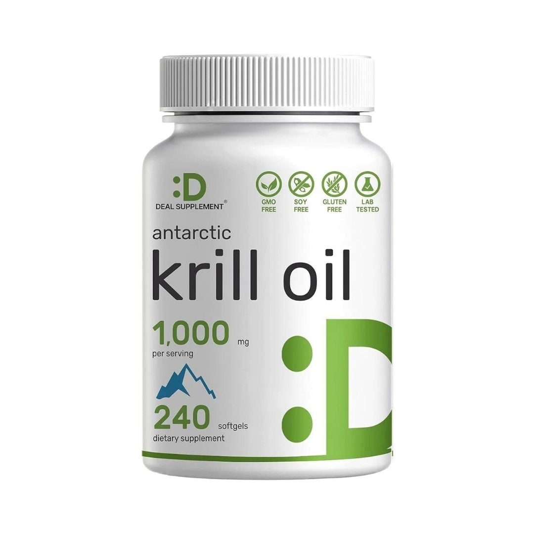 Huile De Krill Antarctique 3000 Mg - Oméga-3, EPA, DHA, Astaxanthine - 30/60/120 Gélules