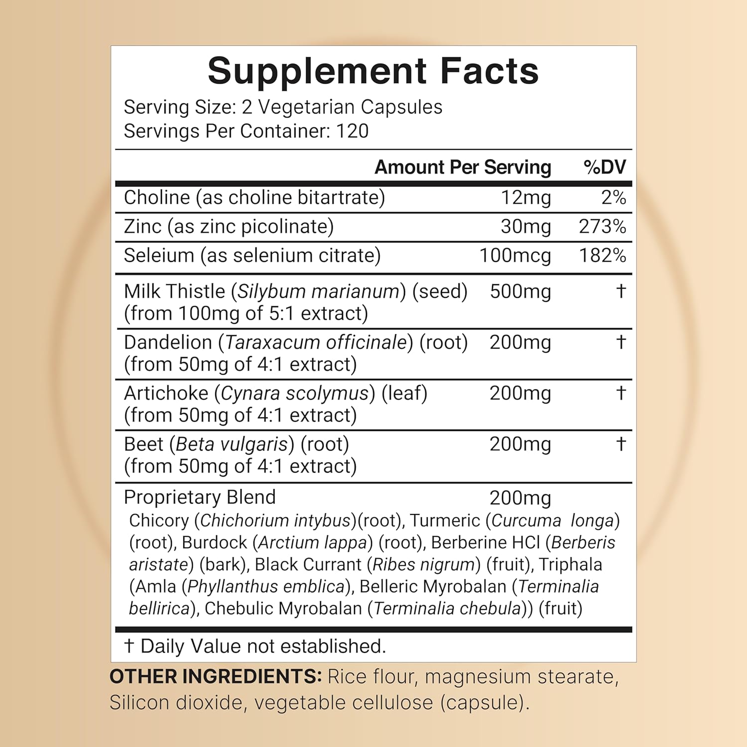 LIVER + CARDO MARIANO 1342 MG COMPLEJO 15 EN 1 NATUREBELL 240 CÁPSULAS NO GMO