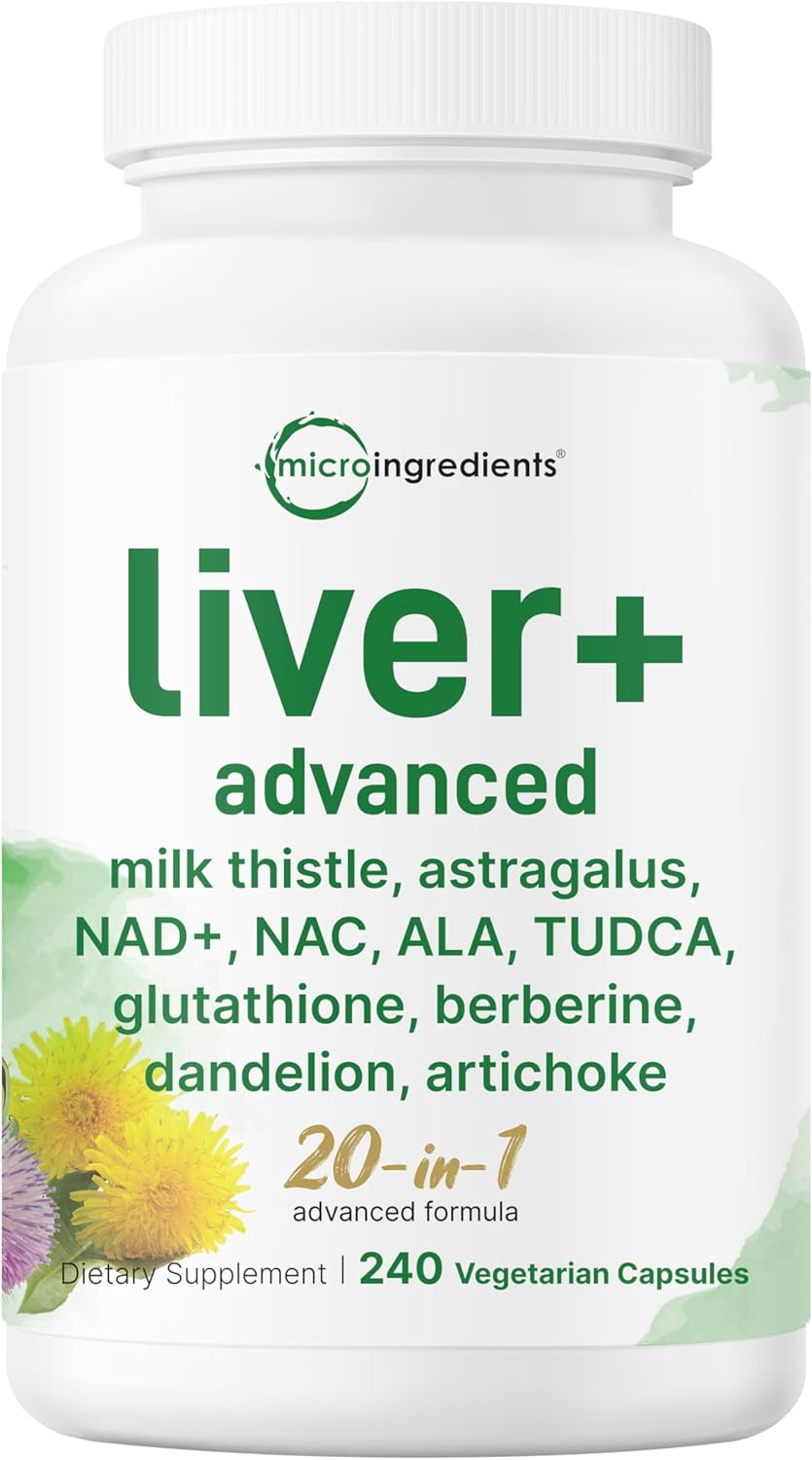 LIVER + CARDO MARIANO 20 EN 1 MICROINGREDIENTS 240 CÁPSULAS VEGETALES NO GMO