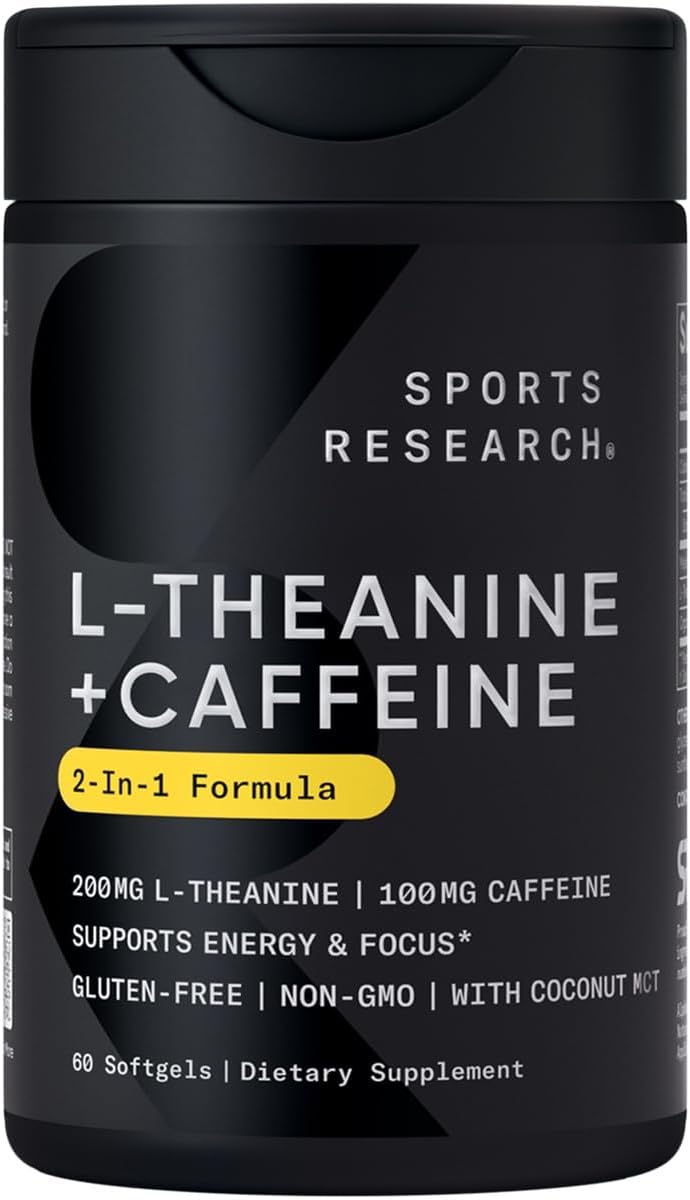 L TEANINA CON CAFEINA 750 MG 60 CAPSULAS BLANDAS SPORTS RESEARCH